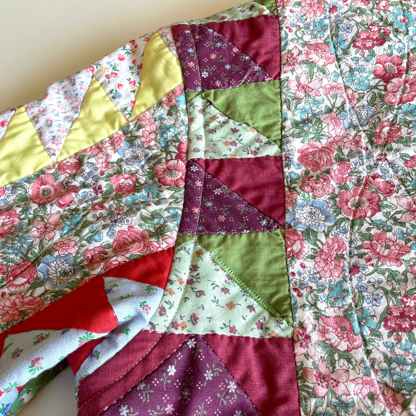 *Not for Sale* *Part 2 of 2* Quilt Jacket No.8 Vintage Floral Patchwork Jacket One-of-a-Kind S-M