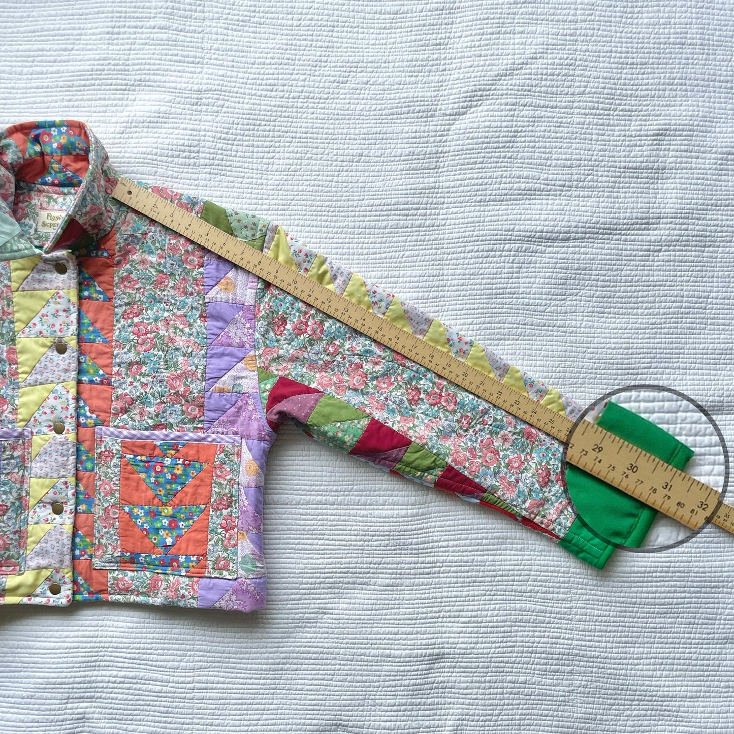 *Not for Sale* *Part 2 of 2* Quilt Jacket No.8 Vintage Floral Patchwork Jacket One-of-a-Kind S-M