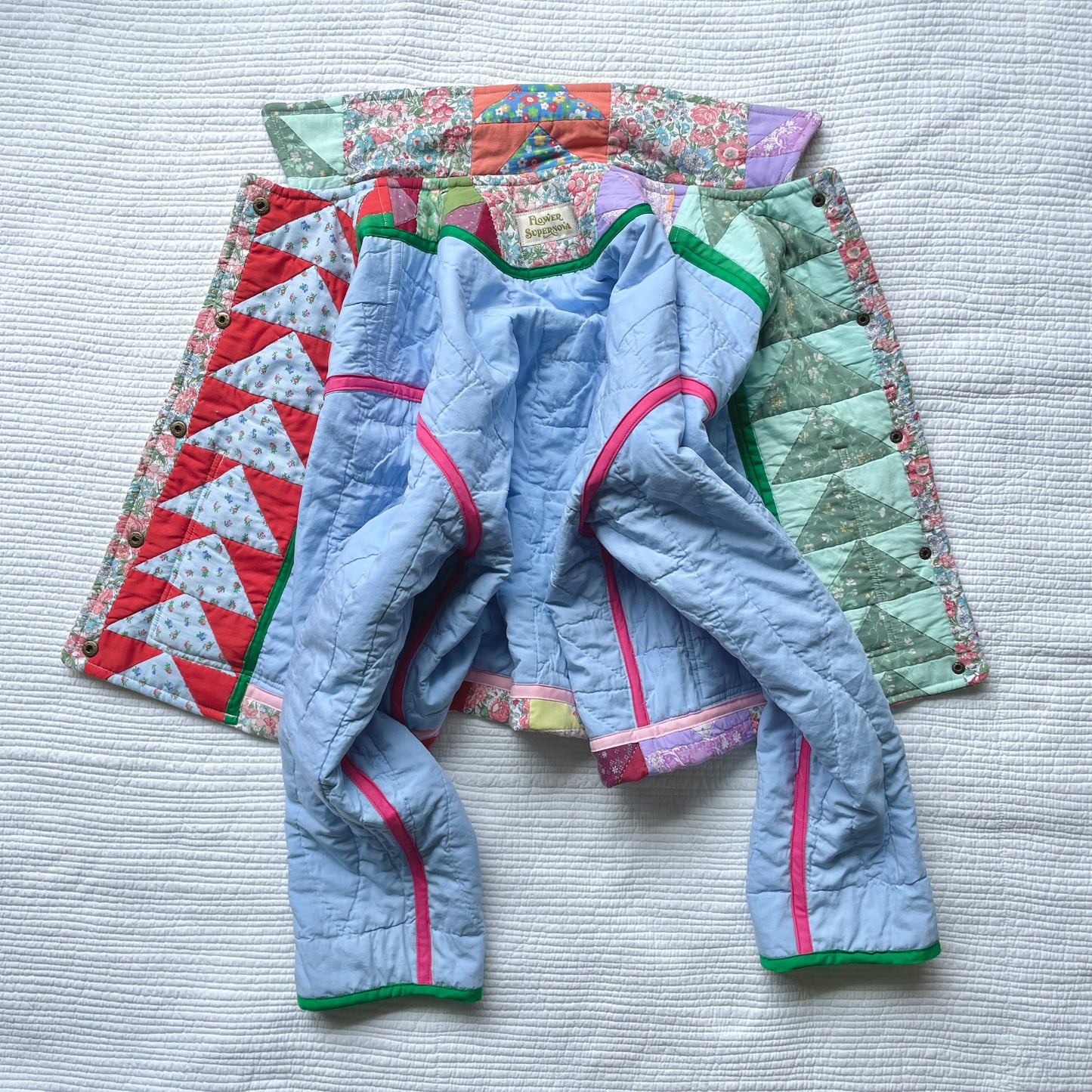 *Not for Sale* *Part 1 of 2* Quilt Jacket No.8 Vintage Floral Patchwork Jacket One-of-a-Kind S-M