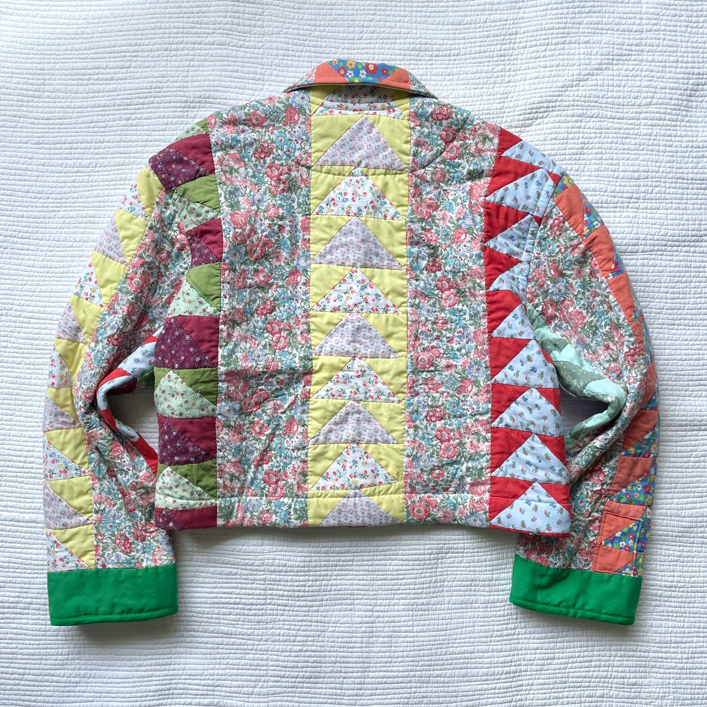 *Not for Sale* *Part 2 of 2* Quilt Jacket No.8 Vintage Floral Patchwork Jacket One-of-a-Kind S-M