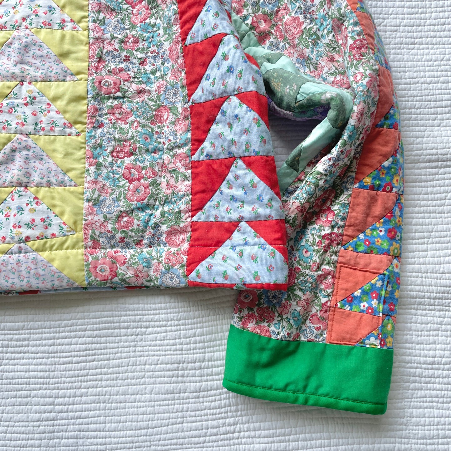 *Not for Sale* *Part 2 of 2* Quilt Jacket No.8 Vintage Floral Patchwork Jacket One-of-a-Kind S-M