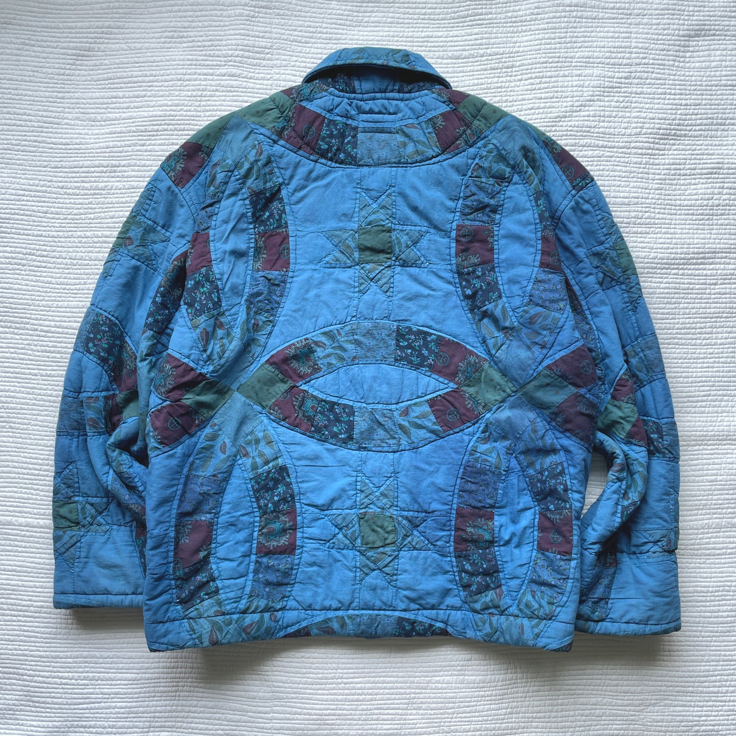 Quilt Jacket No.7 Vintage Double Wedding Ring Chore Coat XL-XXL