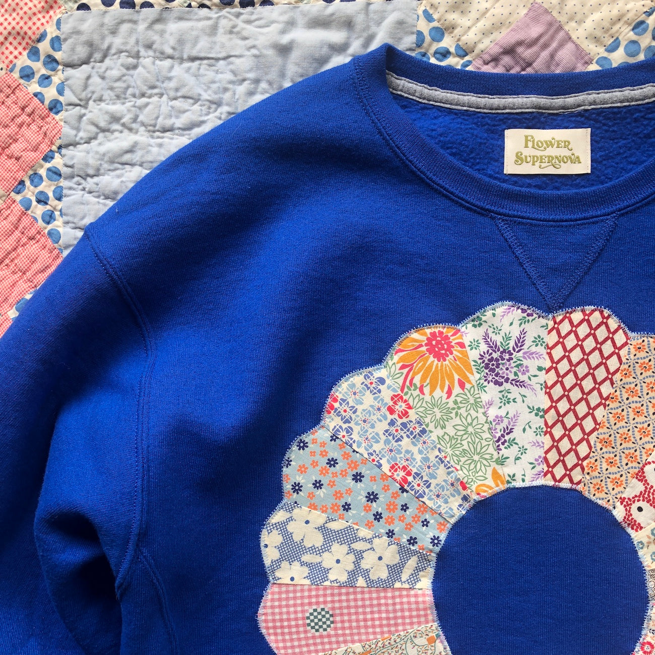 Vintage Dresden Plate Crewneck Sweatshirt L