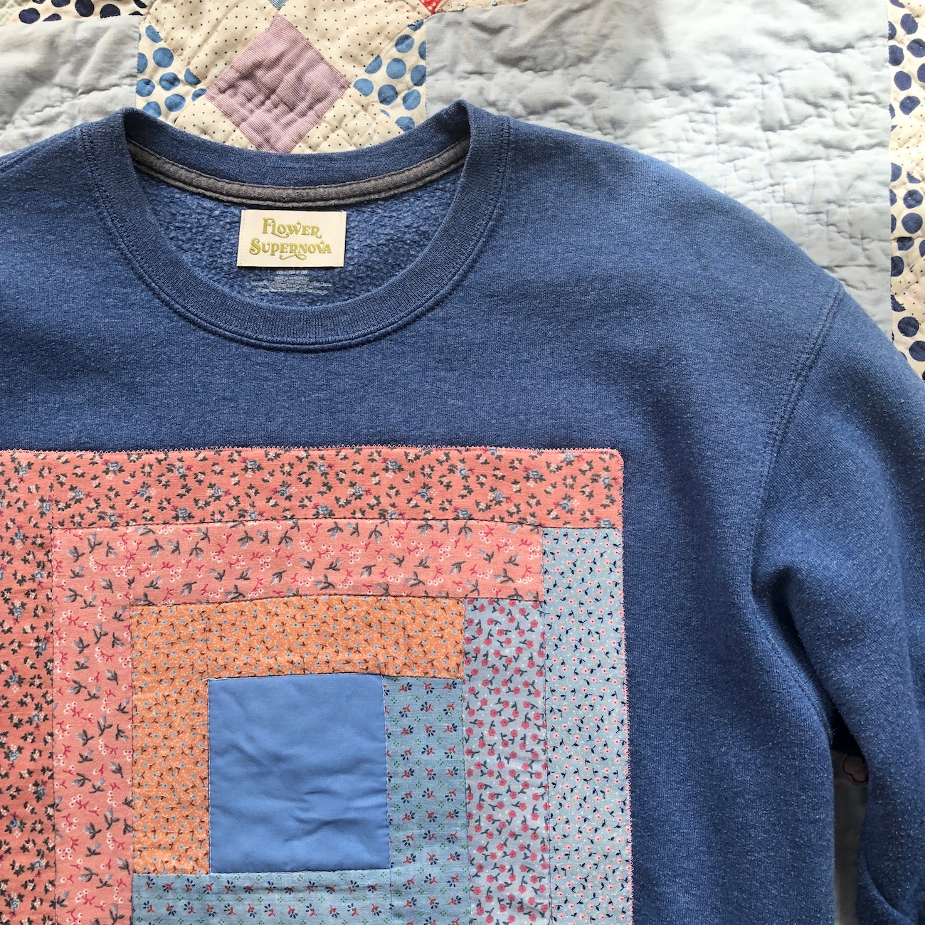 Vintage Log Cabin Crewneck Sweatshirt M