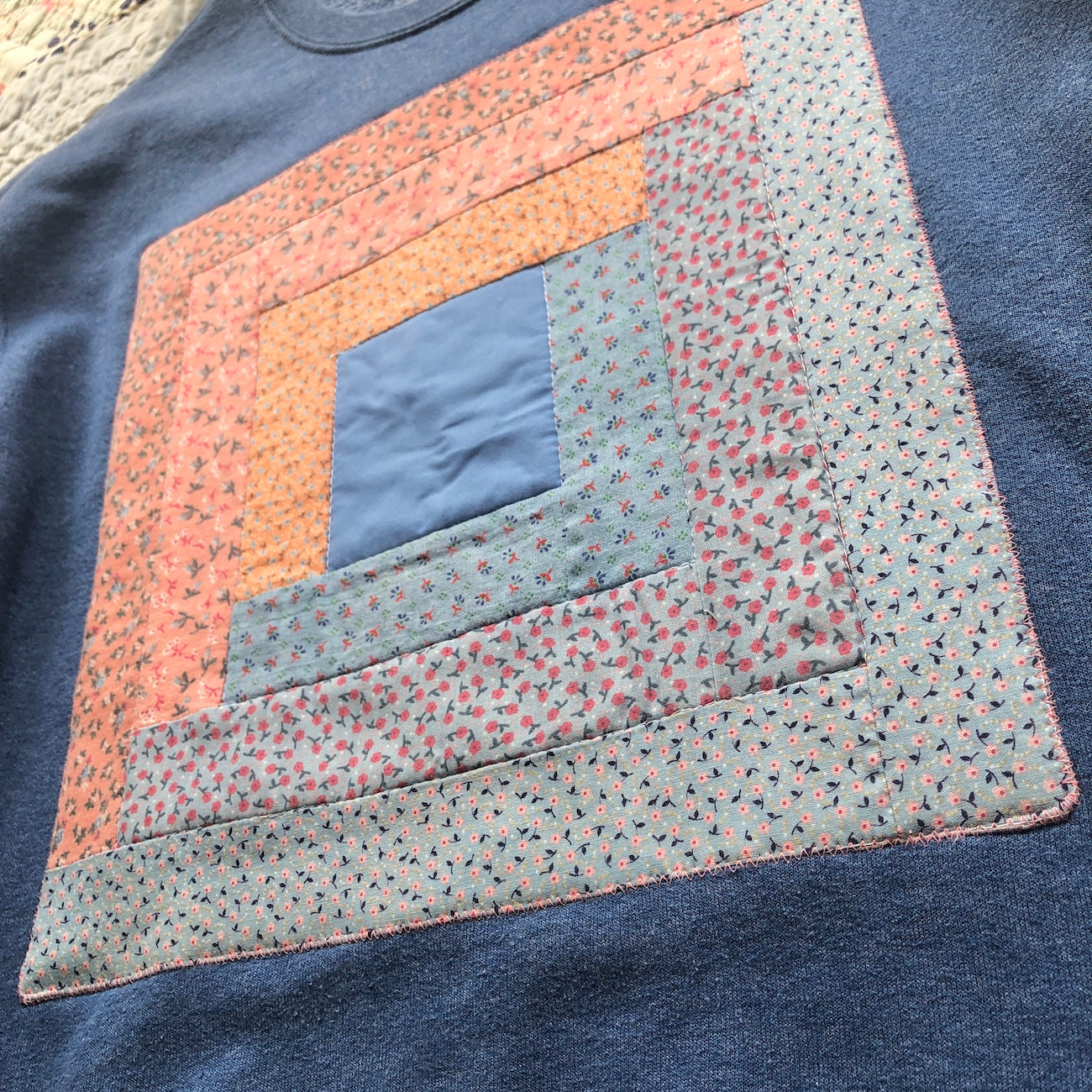 Vintage Log Cabin Crewneck Sweatshirt M