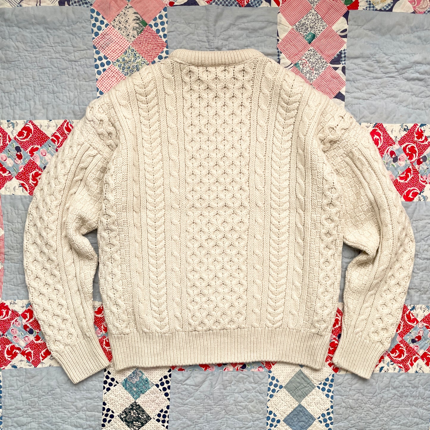 Vintage Callan Country Collection Aran Fisherman Sweater M