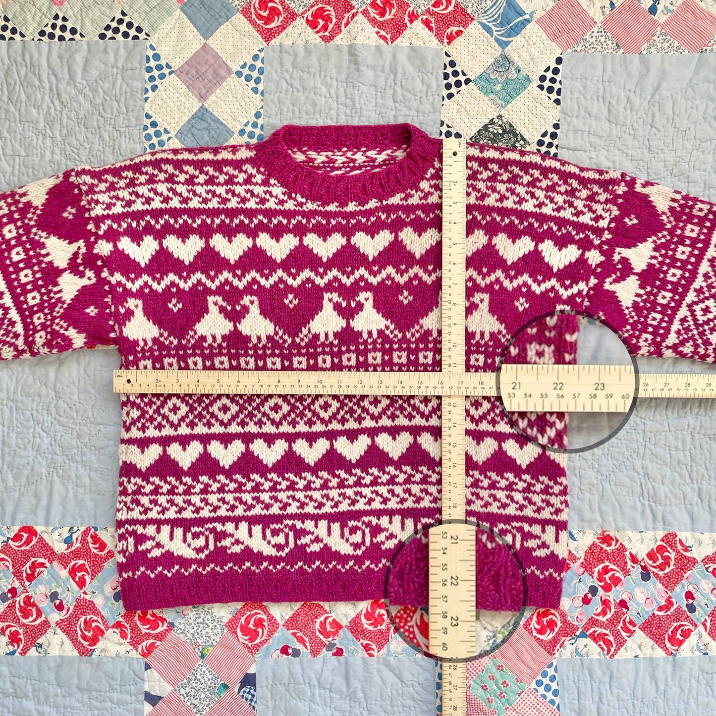 Vintage Handmade Novelty Fair Isle Sweater