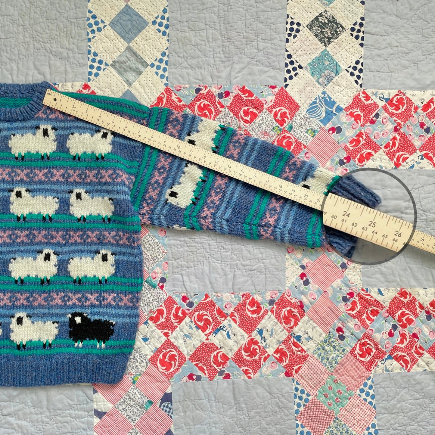 Vintage Handmade Novelty Black Sheep Sweater