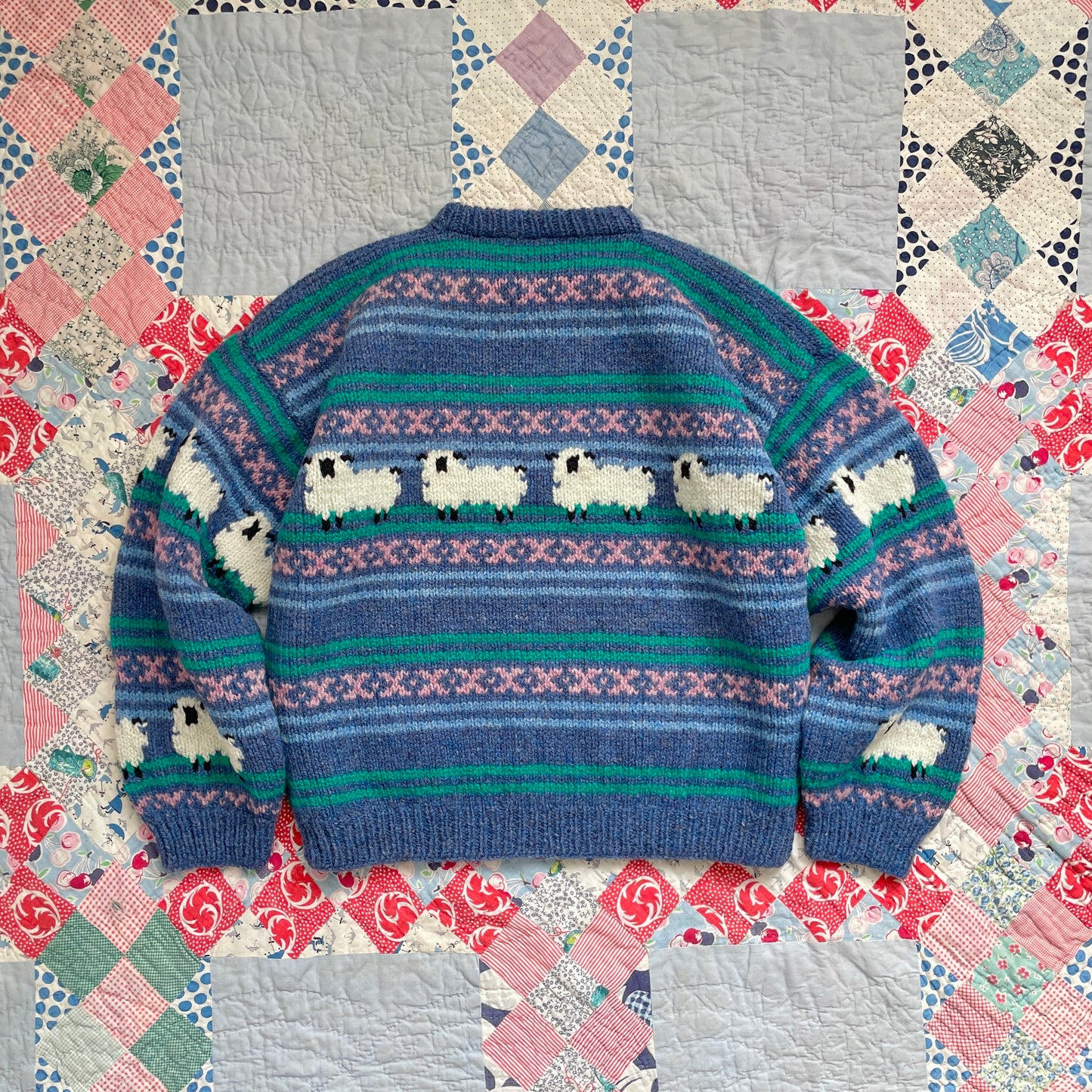 Vintage Handmade Novelty Black Sheep Sweater