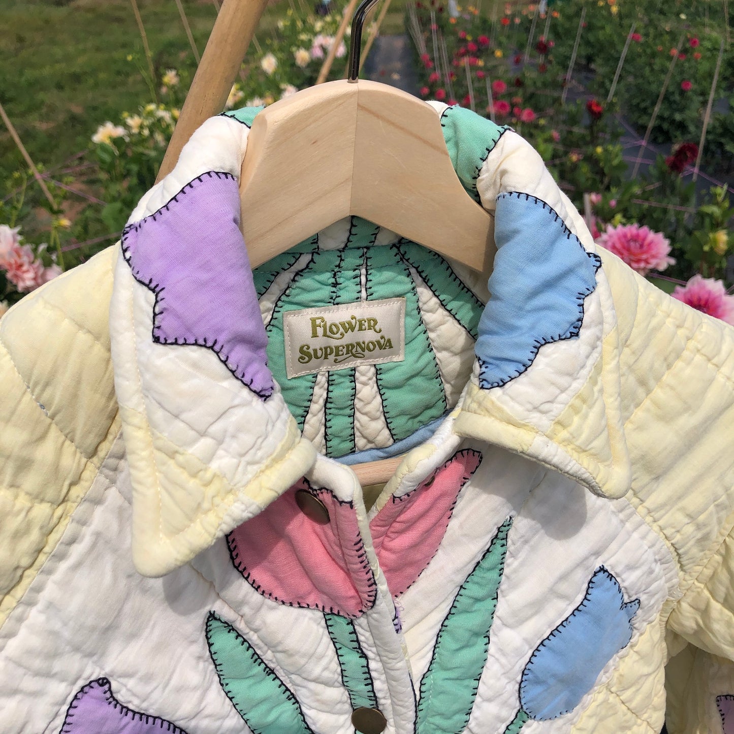 Quilt Jacket No.4 Vintage Tulip Applique Quilt Coat