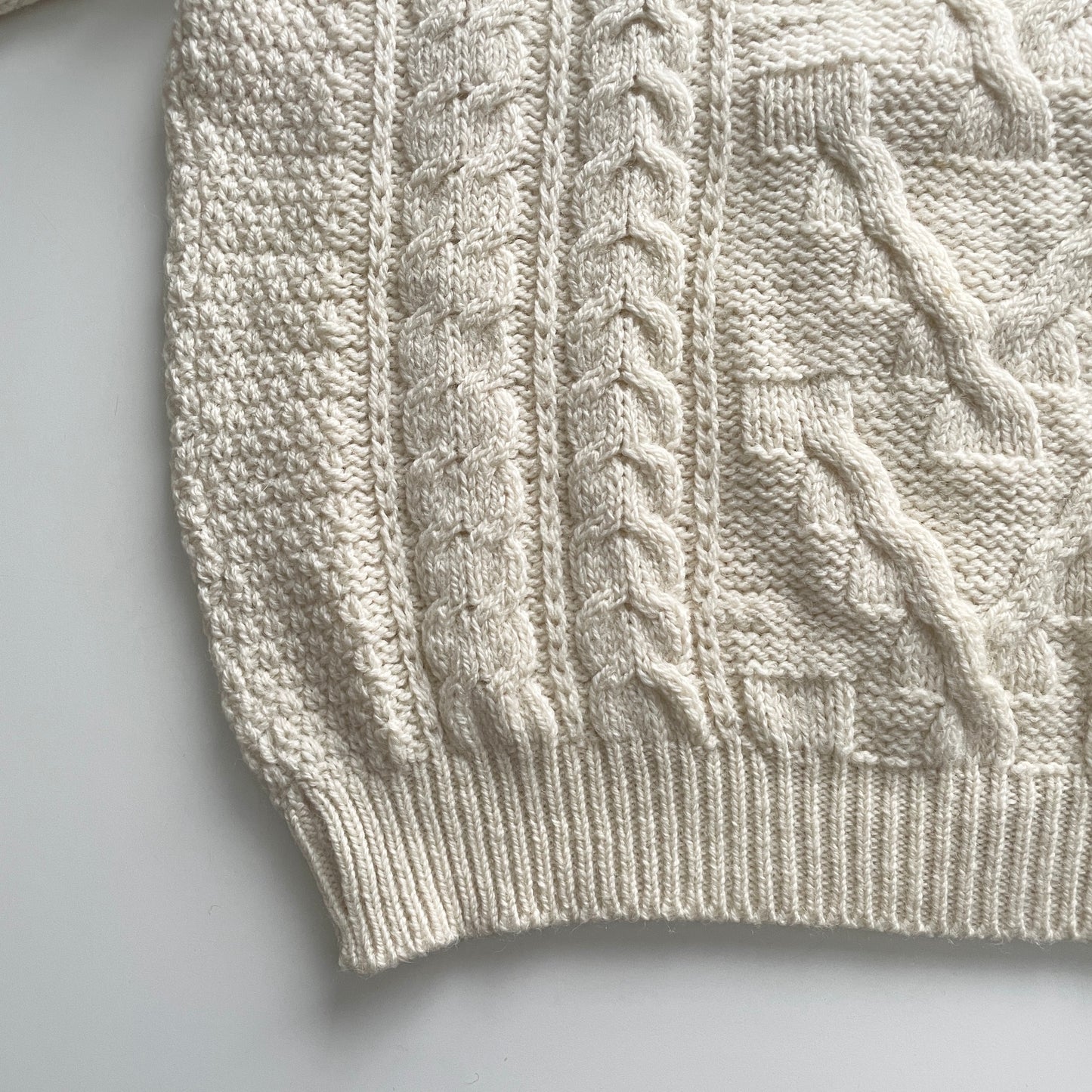 Vintage Cable Knit Fisherman Sweater Made in England L