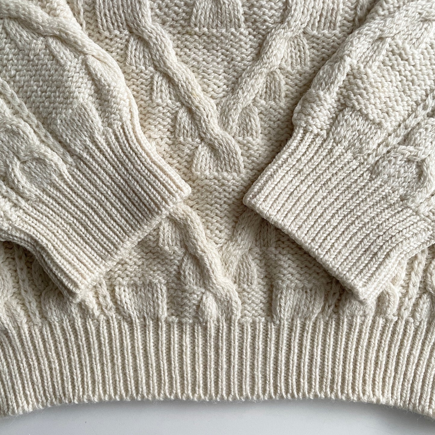 Vintage Cable Knit Fisherman Sweater Made in England L