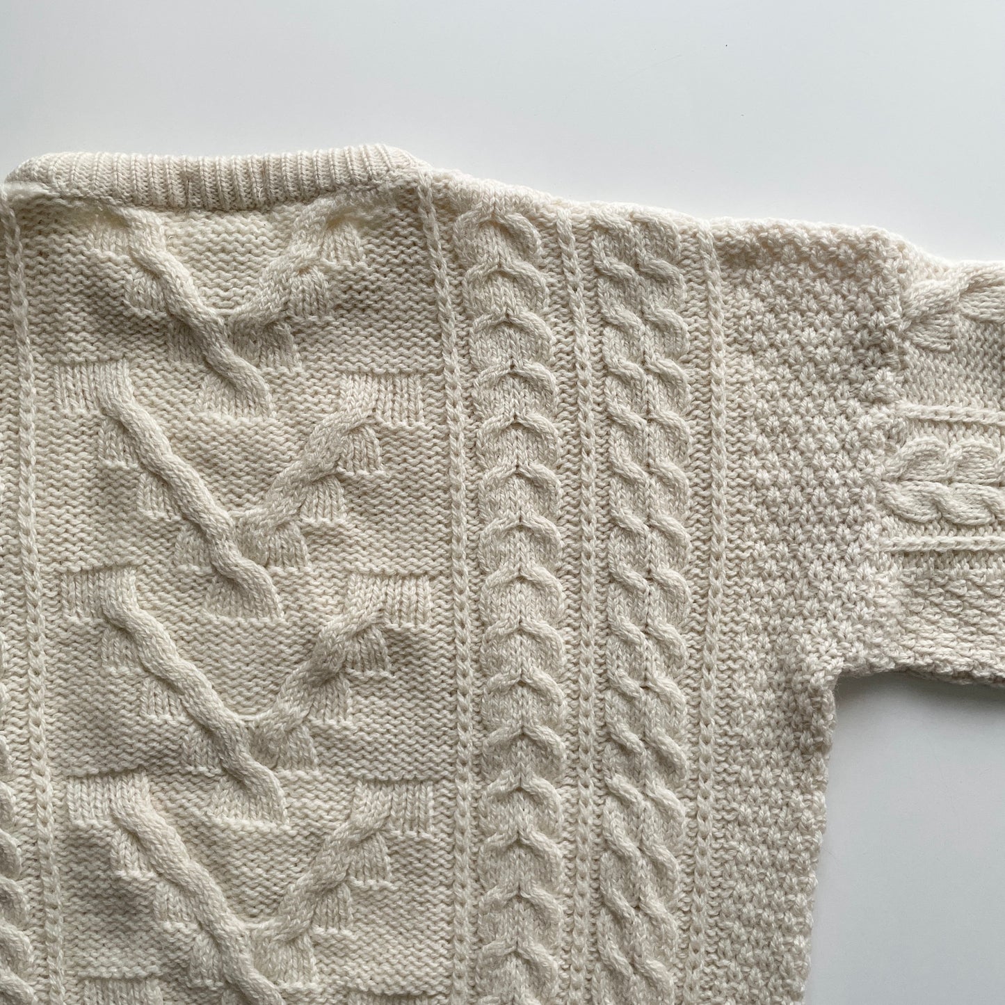 Vintage Cable Knit Fisherman Sweater Made in England L