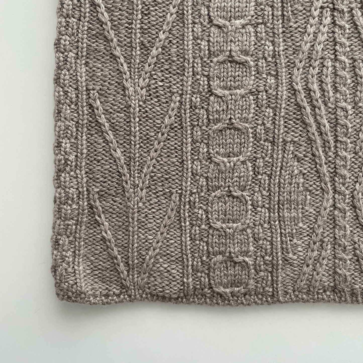 Vintage L.L. Bean Taupe Wool Cable Knit Sweater Made in Ireland M