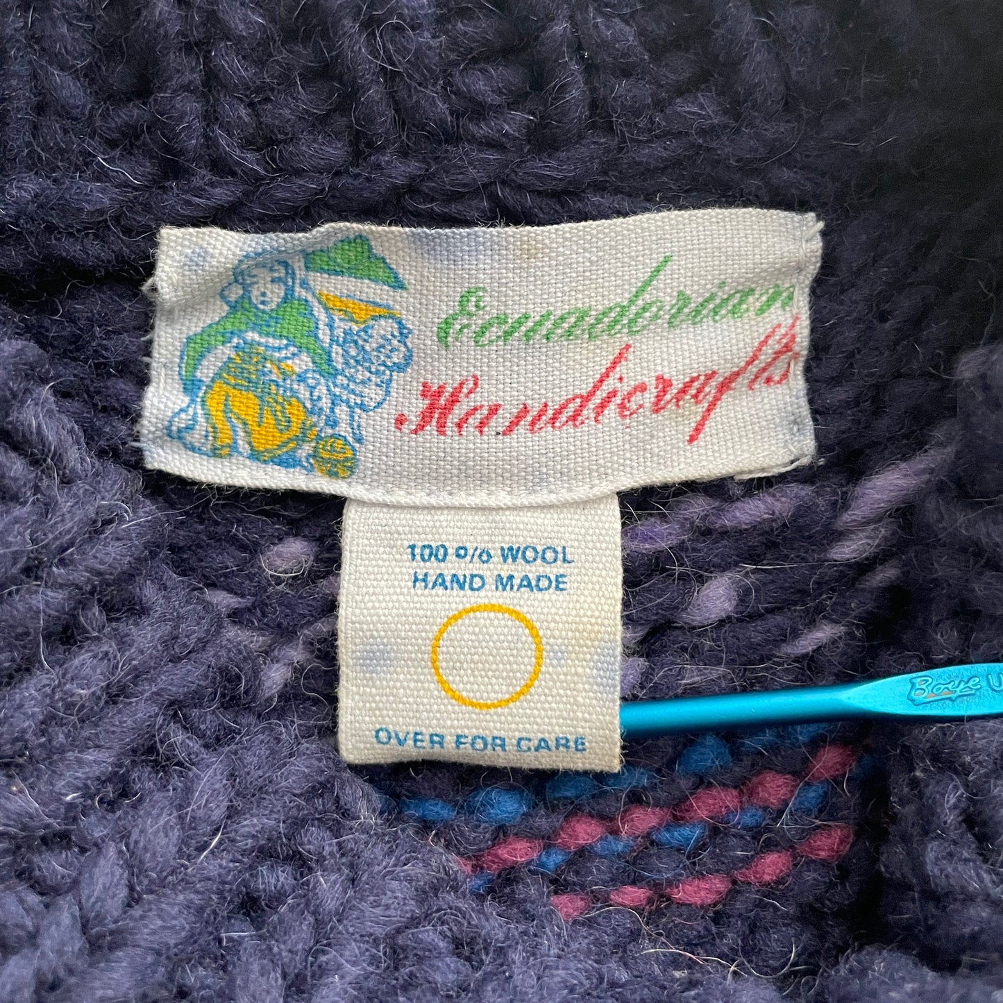 Vintage Hand Knit Fair Isle Heavy Weight Sweater