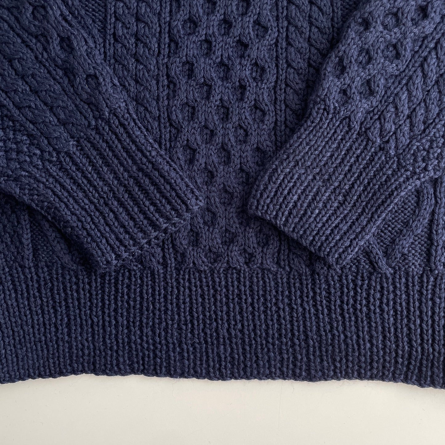 Vintage 90s Maine Bay Hand Knit Cable Sweater M