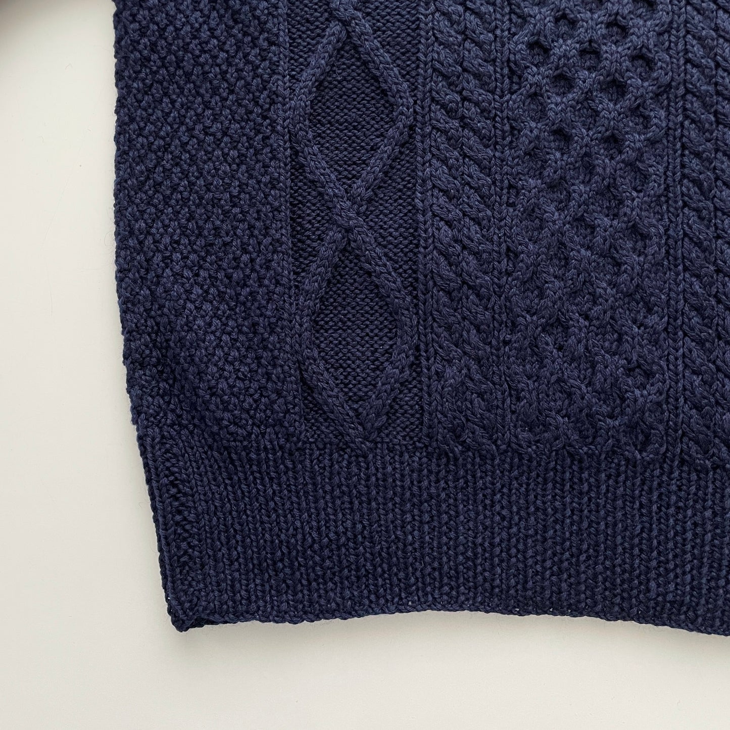 Vintage 90s Maine Bay Hand Knit Cable Sweater M