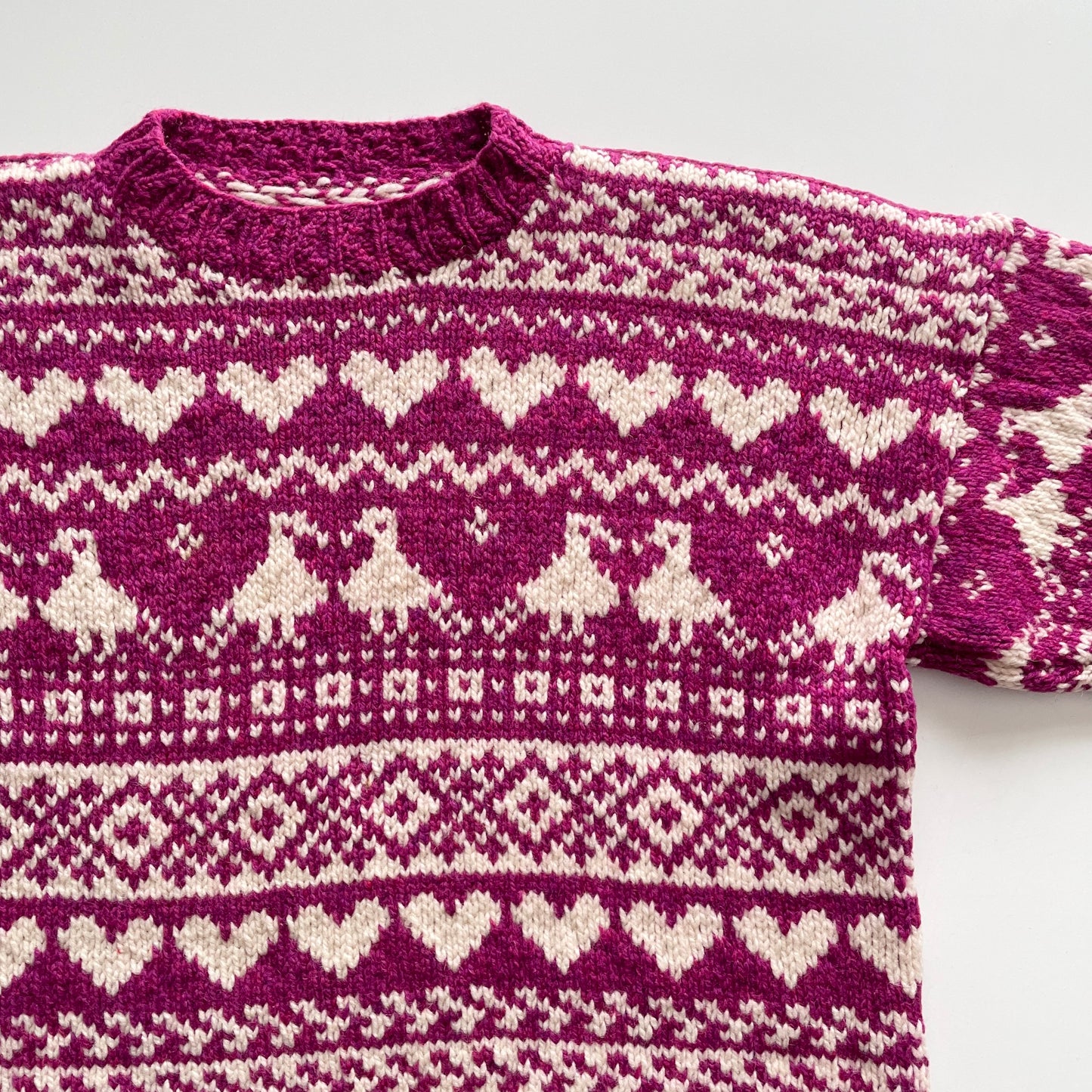 Vintage Handmade Novelty Fair Isle Sweater