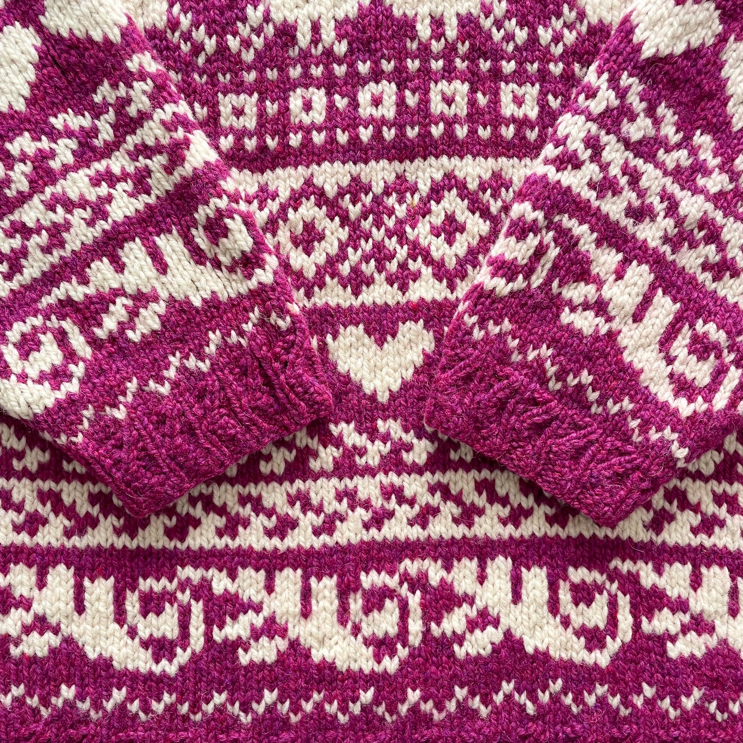 Vintage Handmade Novelty Fair Isle Sweater