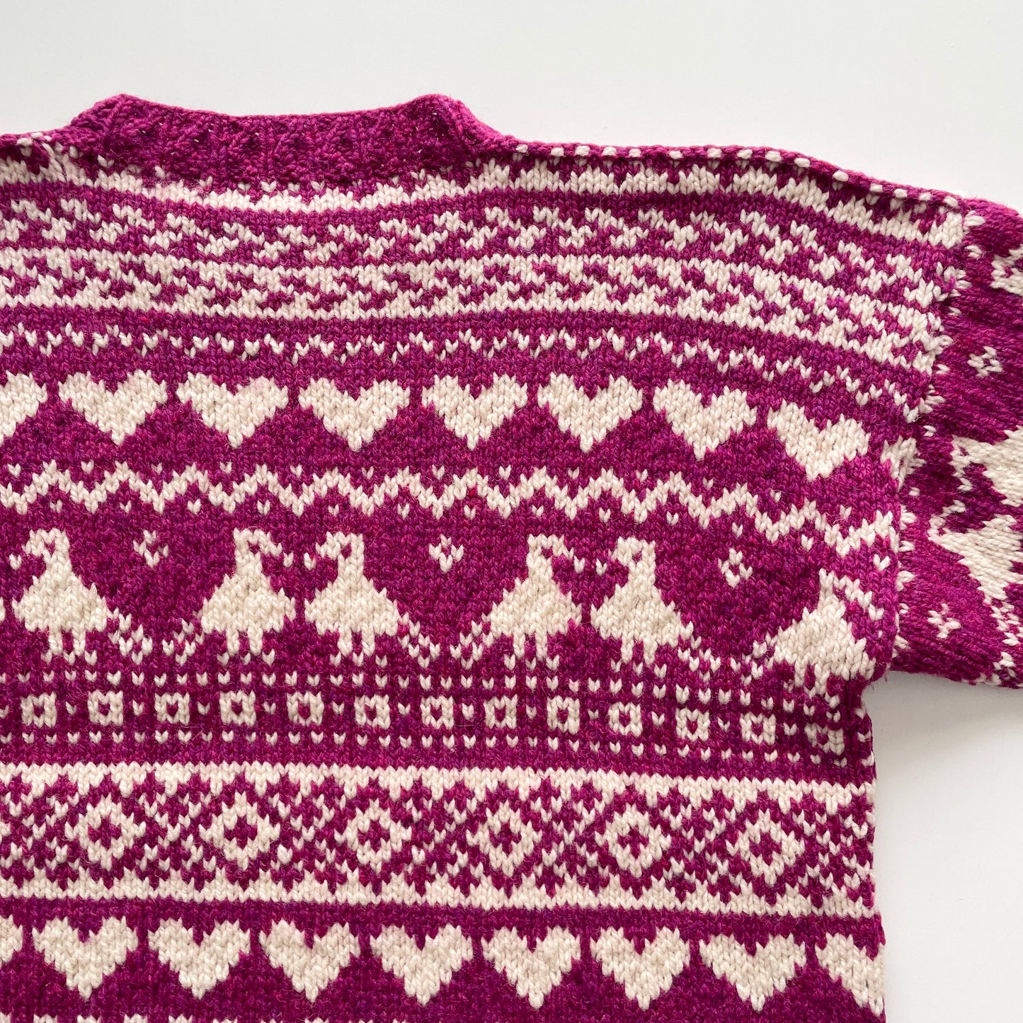 Vintage Handmade Novelty Fair Isle Sweater
