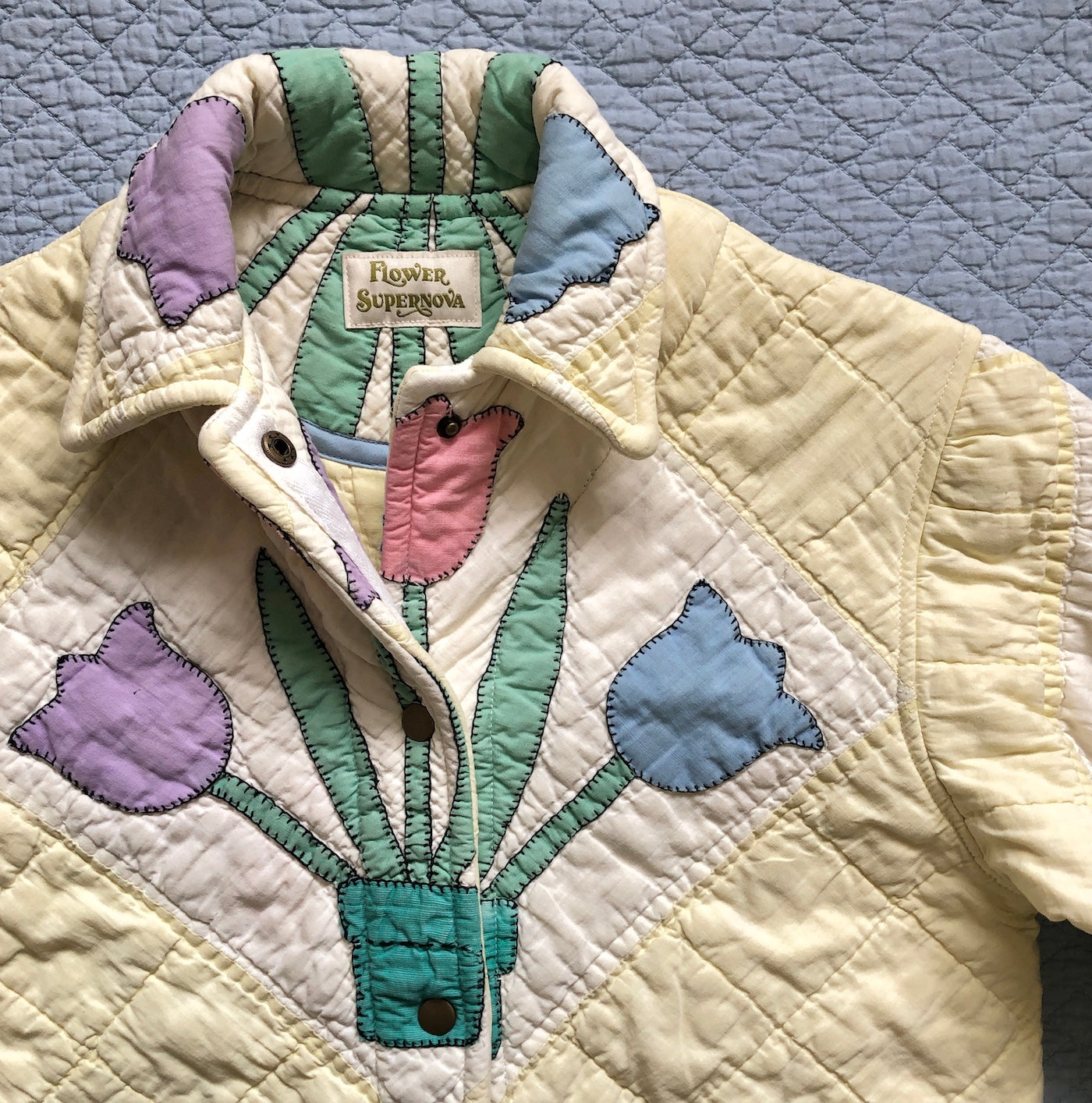 Quilt Jacket No.4 Vintage Tulip Applique Quilt Coat
