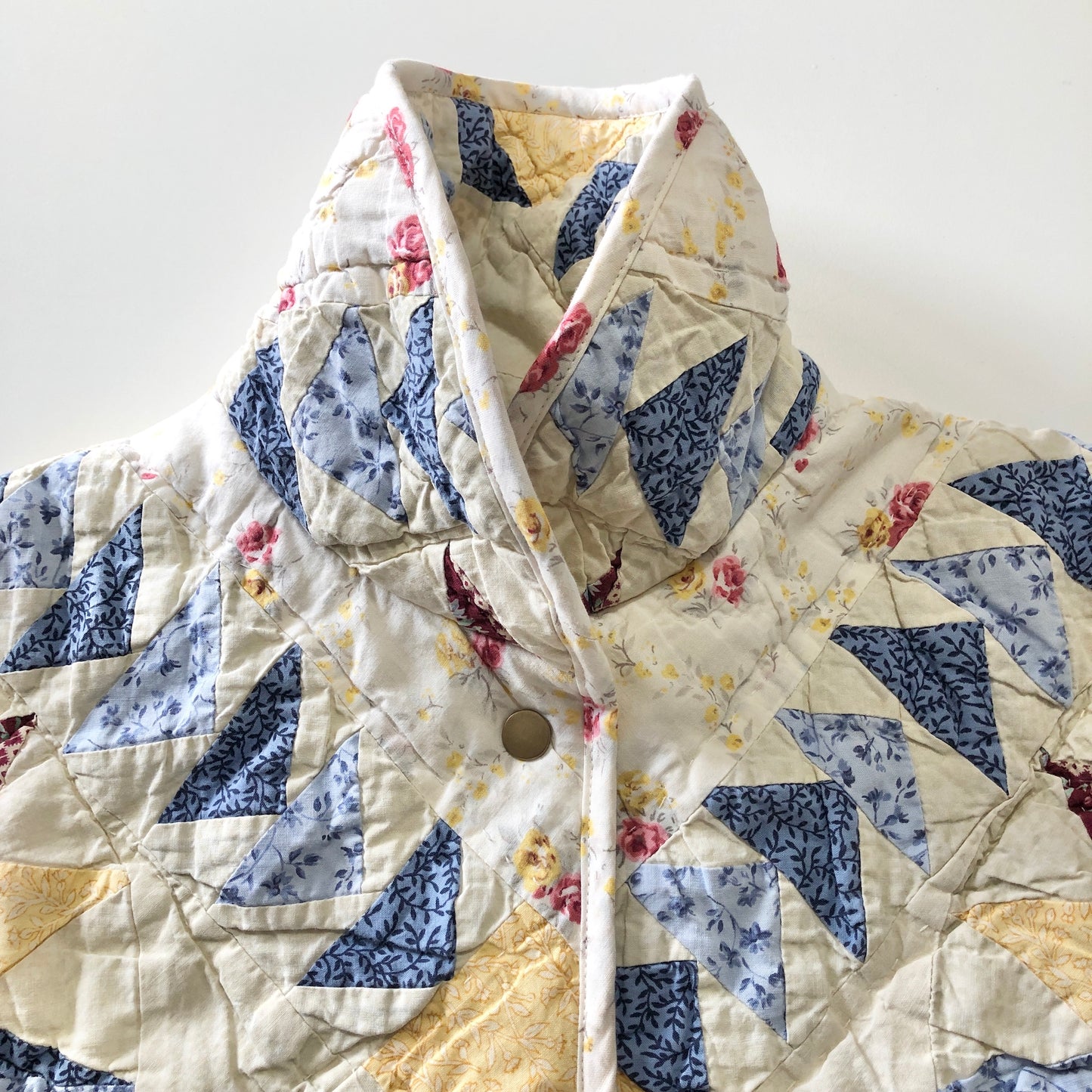 Quilt Jacket No.5 Mariner's Compass Shawl Collar Coat