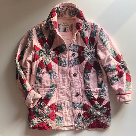 Quilt Jacket No.1 Vintage Double Wedding Ring Chore Coat