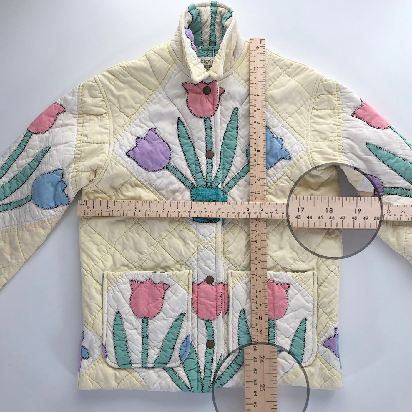 Quilt Jacket No.4 Vintage Tulip Applique Quilt Coat
