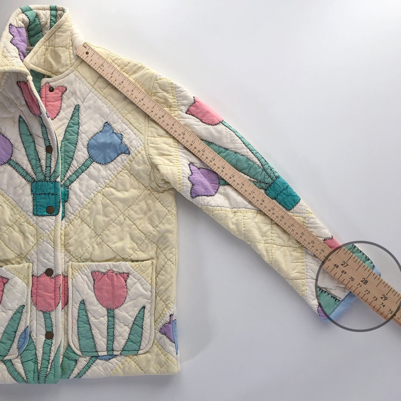 Quilt Jacket No.4 Vintage Tulip Applique Quilt Coat
