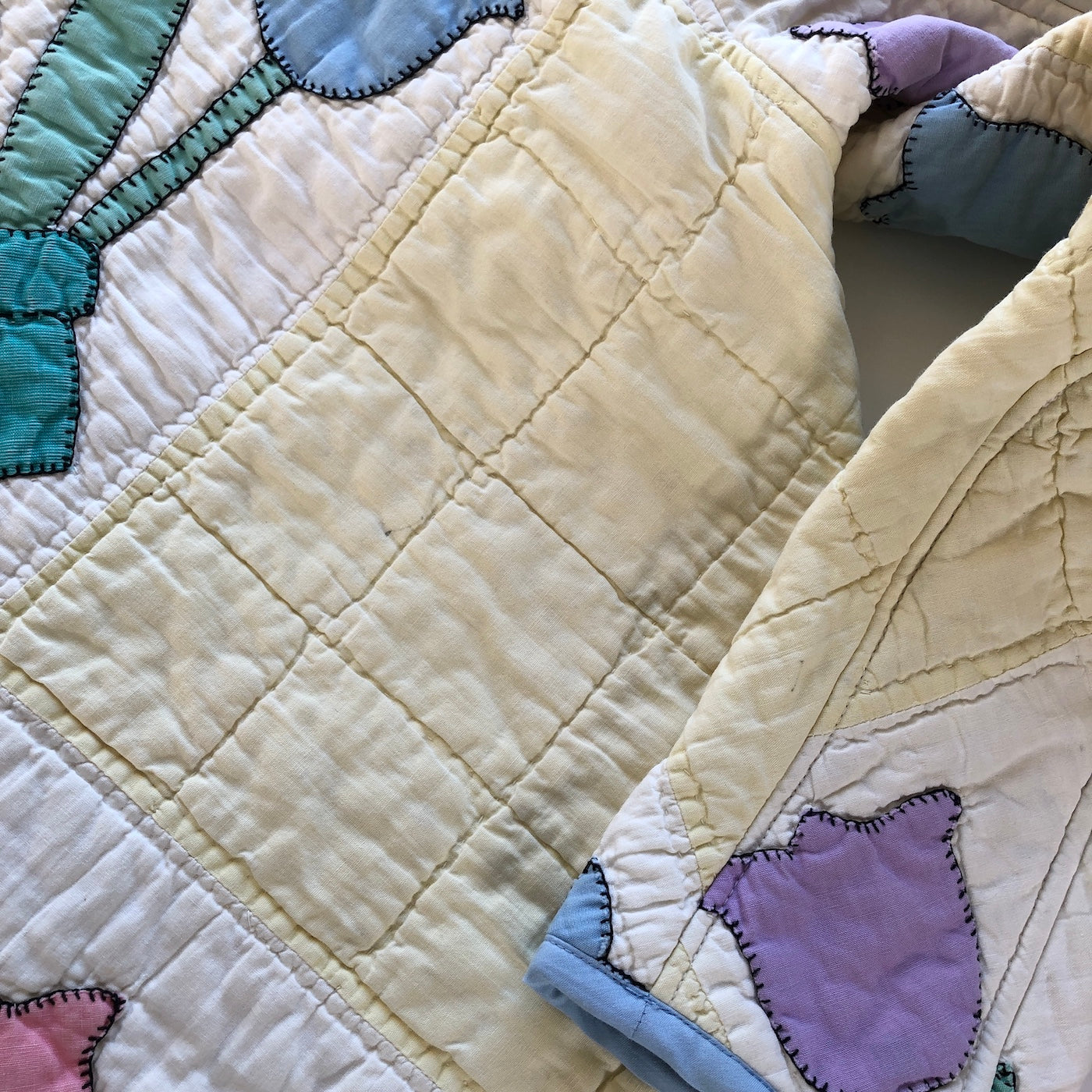 Quilt Jacket No.4 Vintage Tulip Applique Quilt Coat