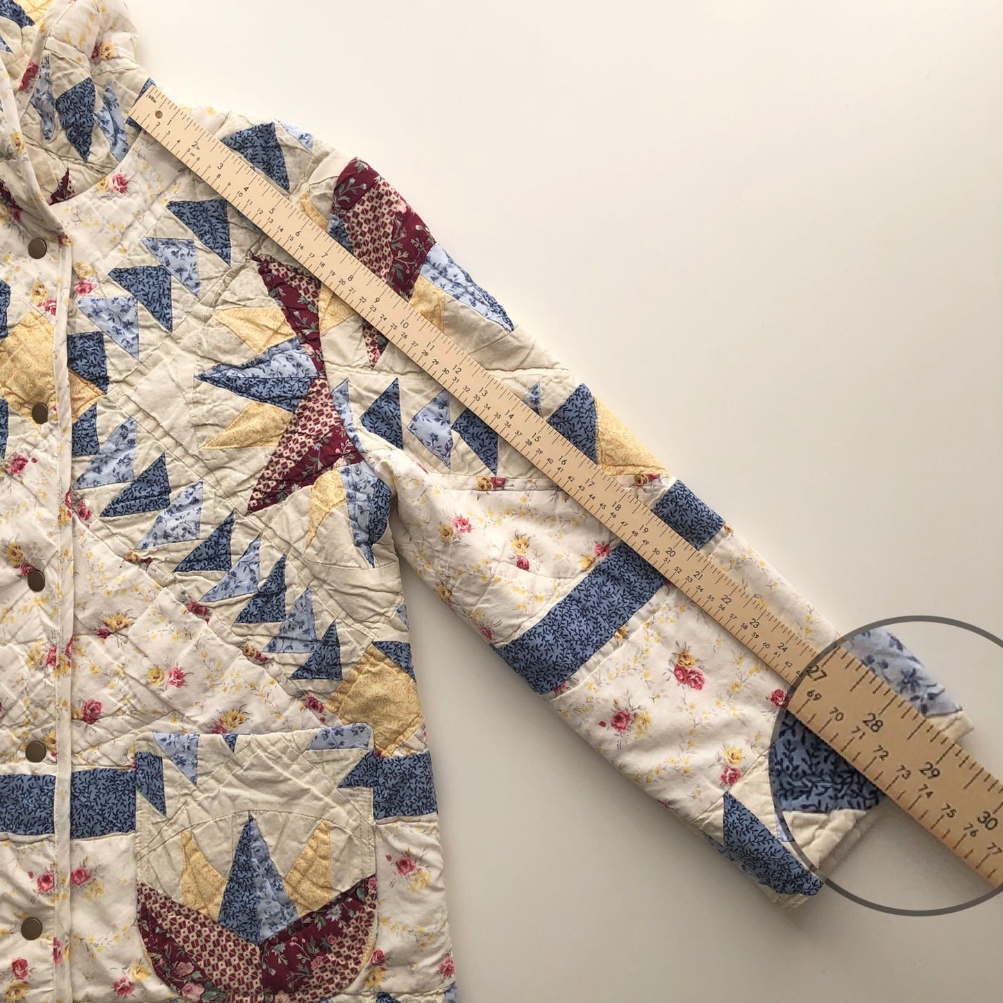 Quilt Jacket No.5 Mariner's Compass Shawl Collar Coat