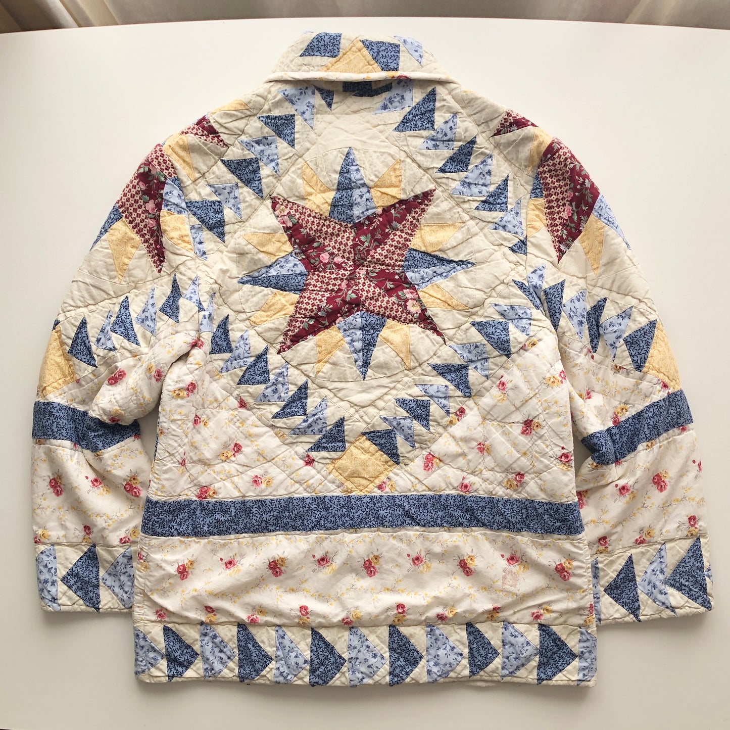 Quilt Jacket No.5 Mariner's Compass Shawl Collar Coat