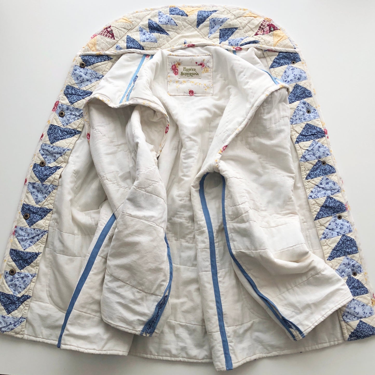 Quilt Jacket No.5 Mariner's Compass Shawl Collar Coat