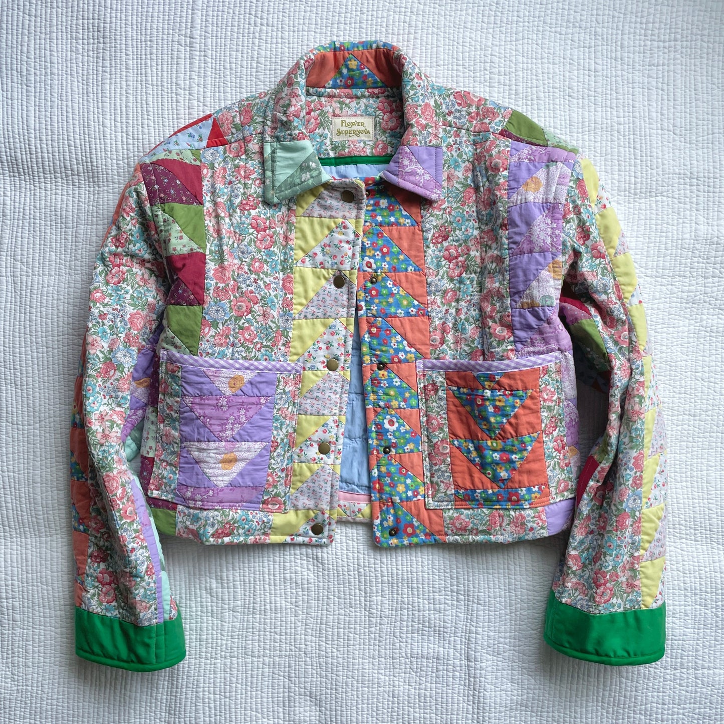 *Not for Sale* *Part 2 of 2* Quilt Jacket No.8 Vintage Floral Patchwork Jacket One-of-a-Kind S-M