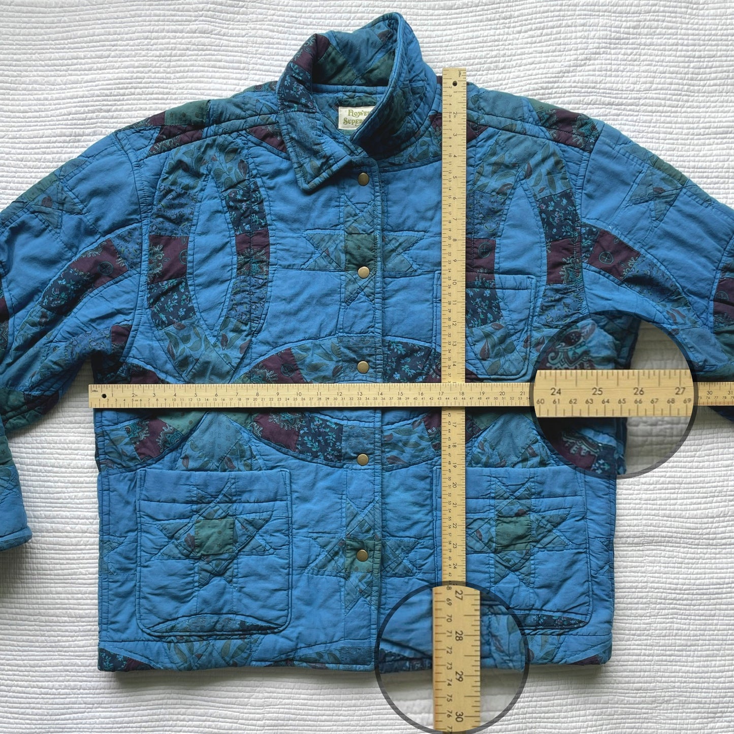 Quilt Jacket No.7 Vintage Double Wedding Ring Chore Coat XL-XXL