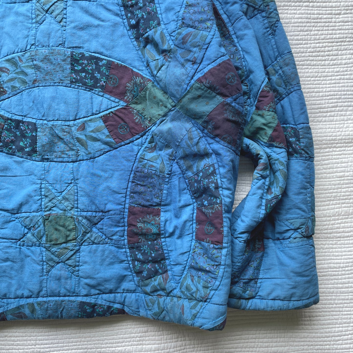 Quilt Jacket No.7 Vintage Double Wedding Ring Chore Coat XL-XXL