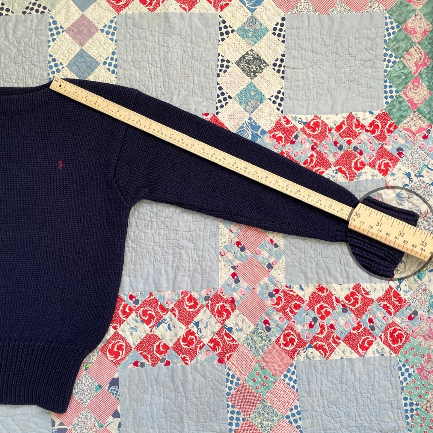 90s Polo by Ralph Lauren Chunky Wool Boat Neck Sweater L