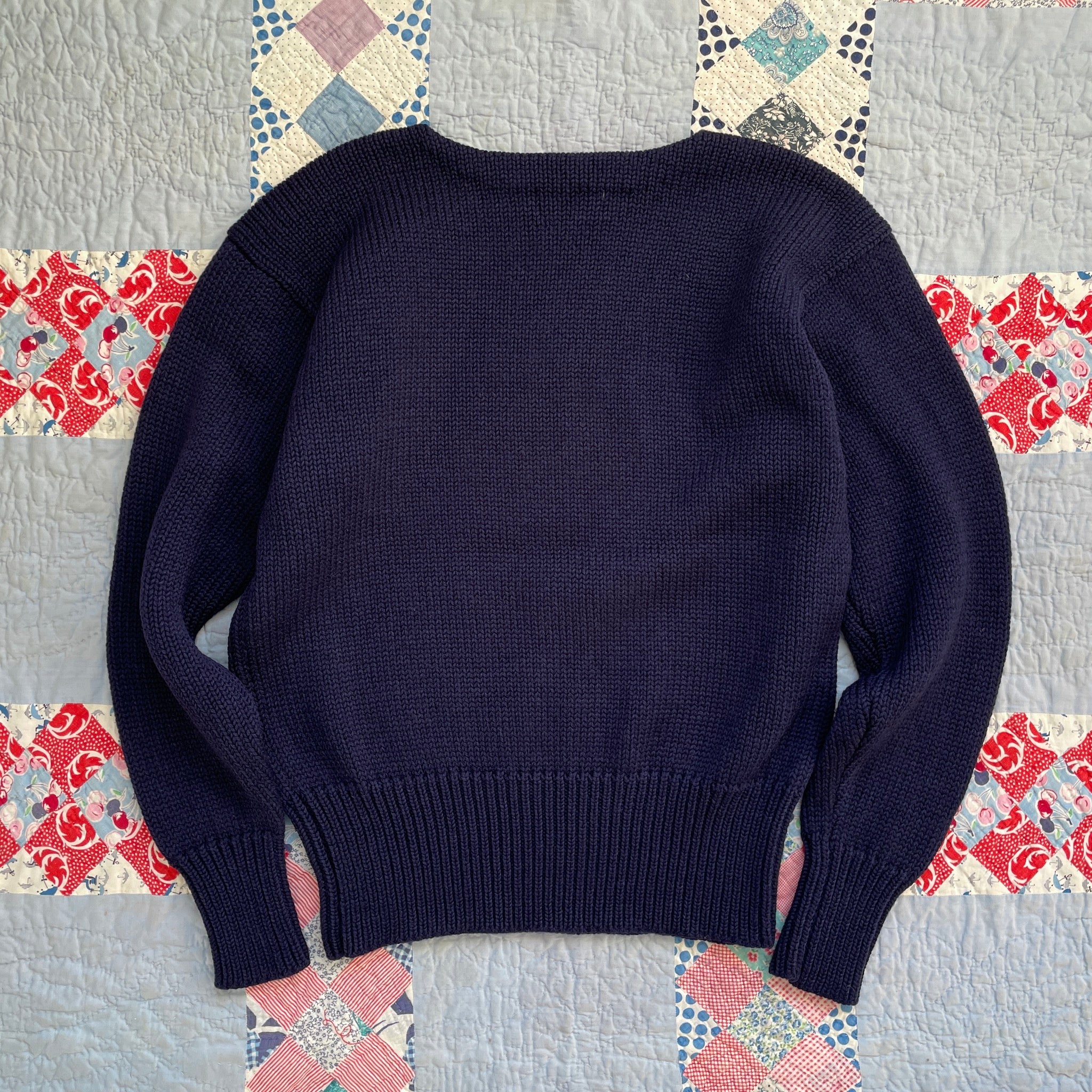 90s Polo by Ralph Lauren Chunky Wool Boat Neck Sweater L