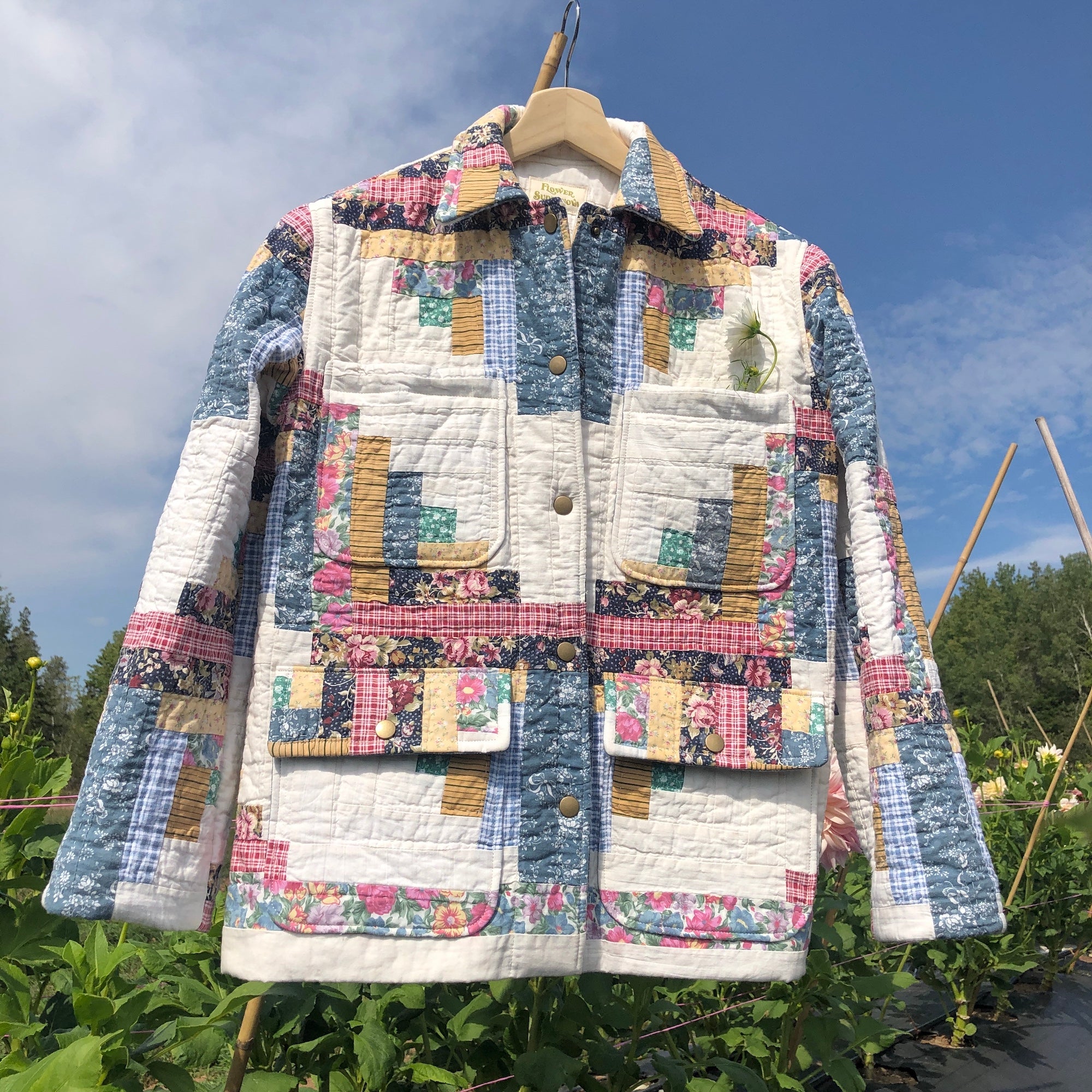 Quilt Jacket No.3 Log Cabin Chore Coat – Flower Supernova