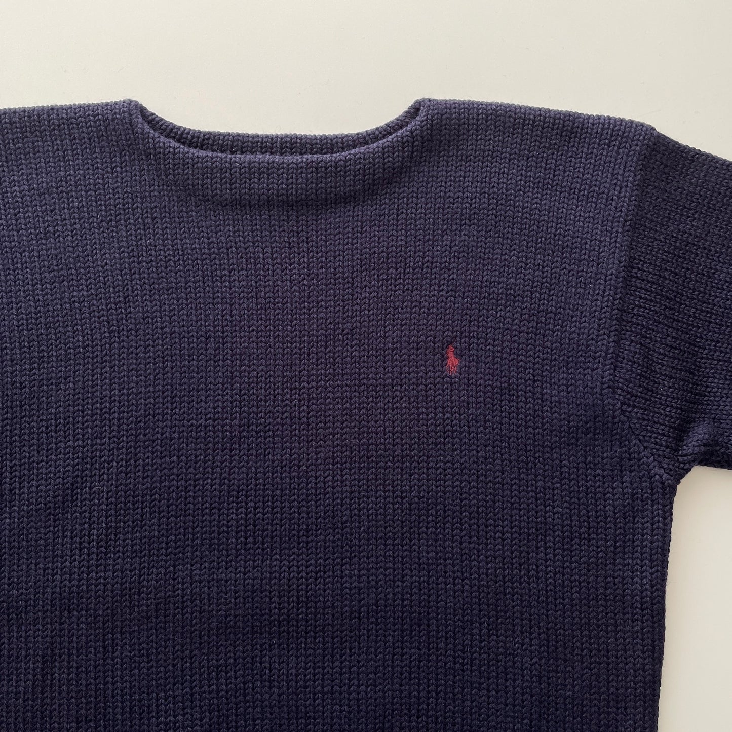 90s Polo by Ralph Lauren Chunky Wool Boat Neck Sweater L