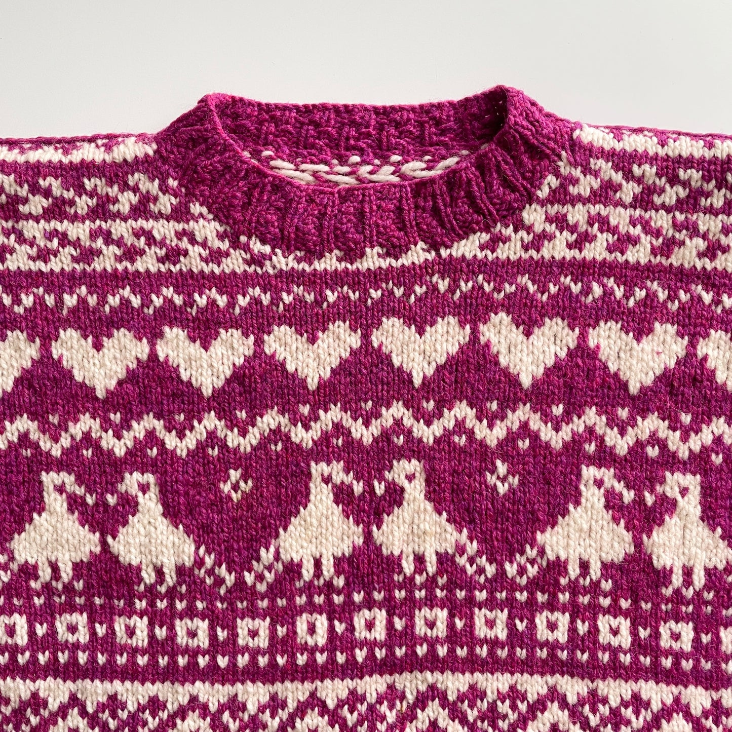 Vintage Handmade Novelty Fair Isle Sweater