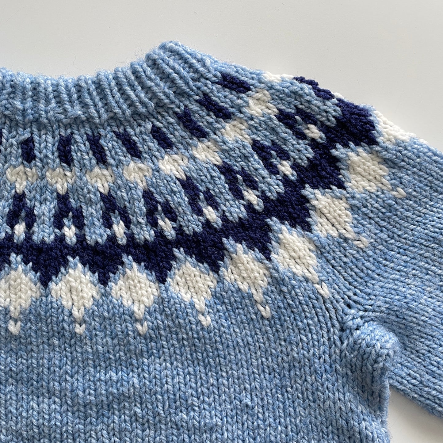 Vintage Hand Knit Fair Isle Sweater Bracelet Sleeve